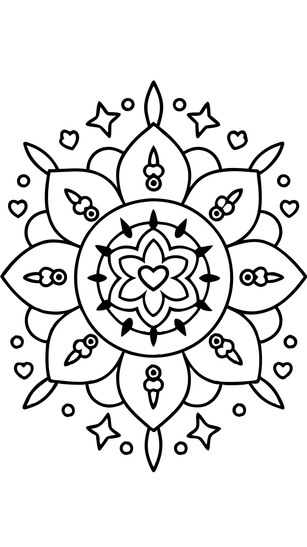 easy cute mandala coloring pages